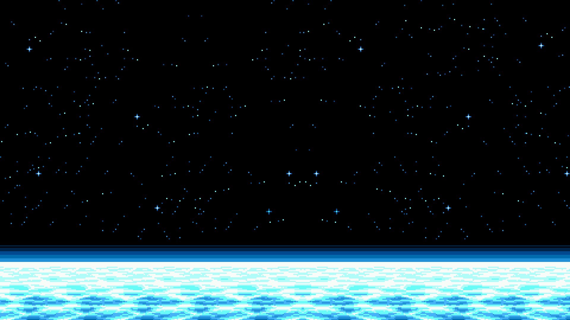 space, Pixel Art, Horizon, Stars HD Wallpapers / Desktop