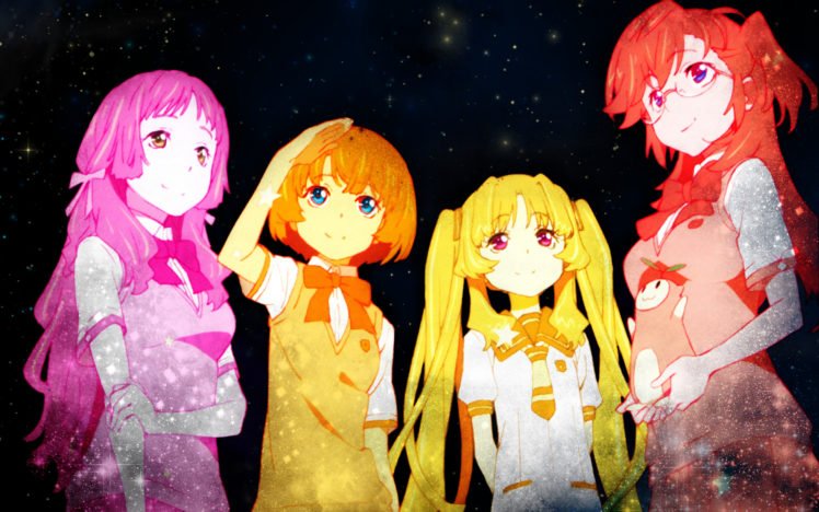 Ano Natsu De Matteru, Takatsuki Ichika, Kanna Tanigawa, Kitahara Mio, Remon  Yamano, Stars, Space HD Wallpaper Desktop Background