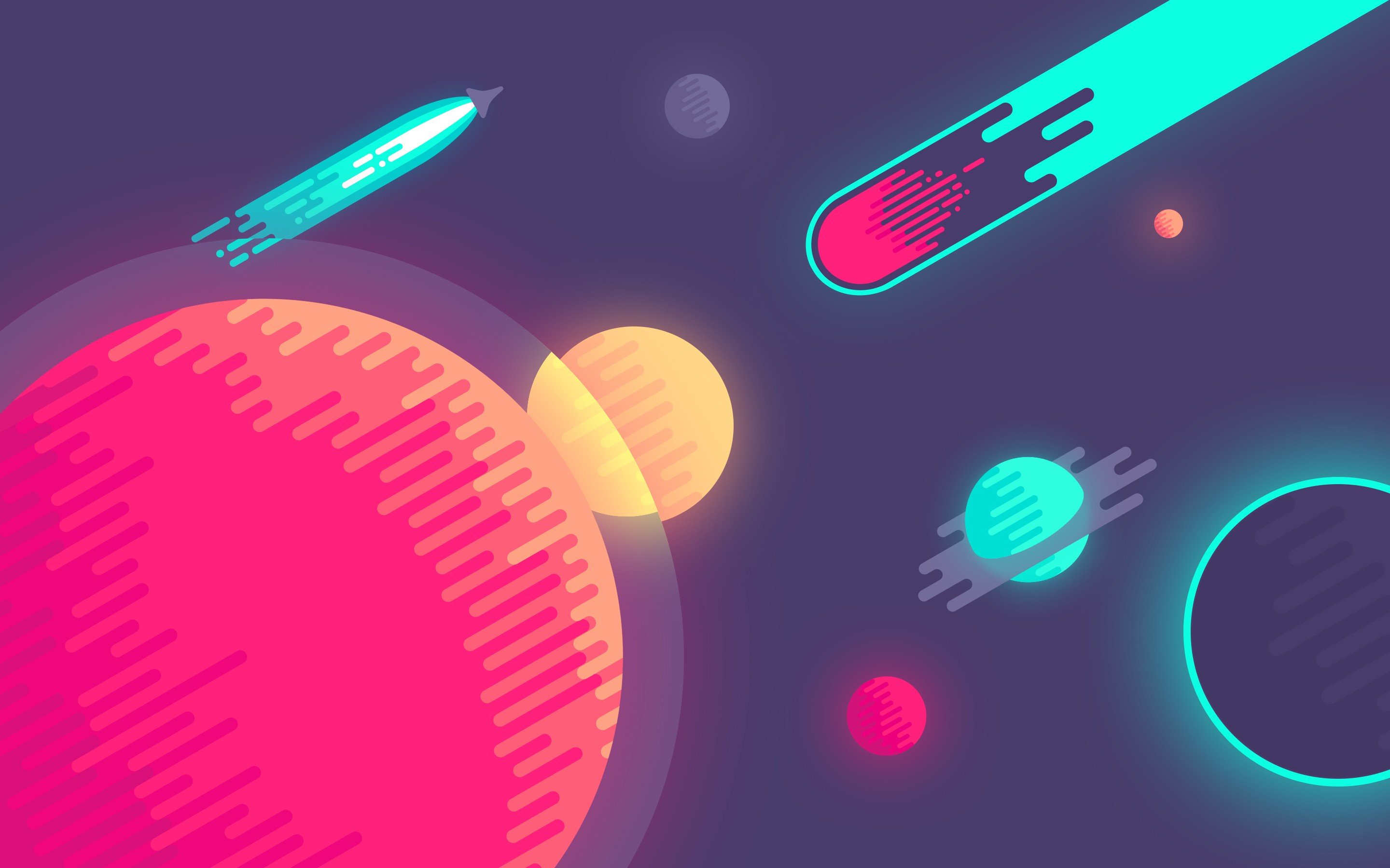 Abduzeedo, 8 bit, Space Wallpaper