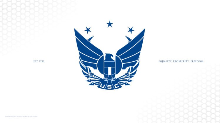 Star Citizen, United Space Confederation, Simple Background HD Wallpaper Desktop Background