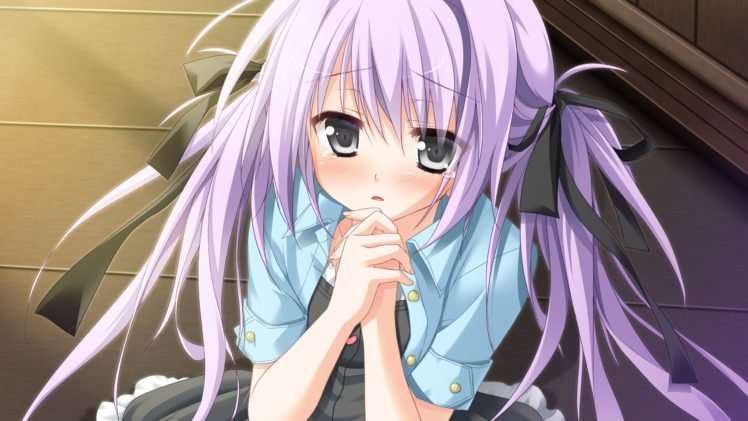 purple hair, Anime girls, 1 2 Summer, Kuonji Sora, Visual novel HD Wallpaper Desktop Background