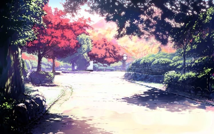 street, Trees, Park, Fence HD Wallpaper Desktop Background