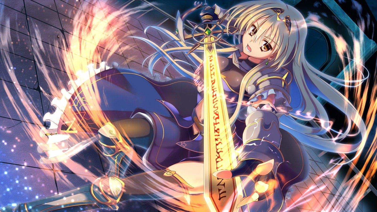 sword, Anime girls, Original characters, Blonde Wallpaper