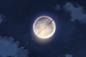 moon, Anime, Neon Genesis Evangelion, Powerlevel