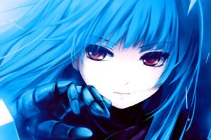 blue hair, Anime