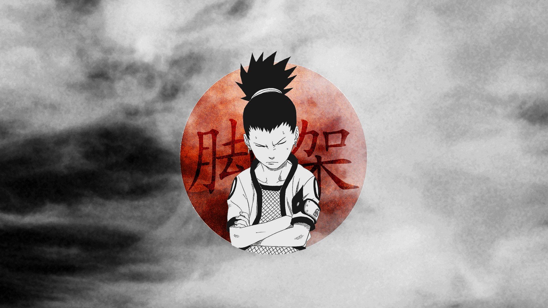 Nara Shikamaru, Naruto Shippuuden, Japan, Flag, Kanji Wallpaper