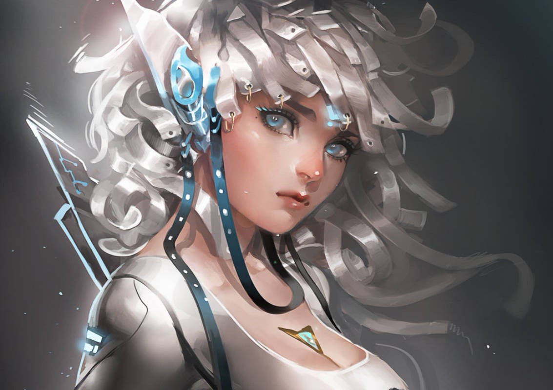 anime girls, Digital art Wallpaper