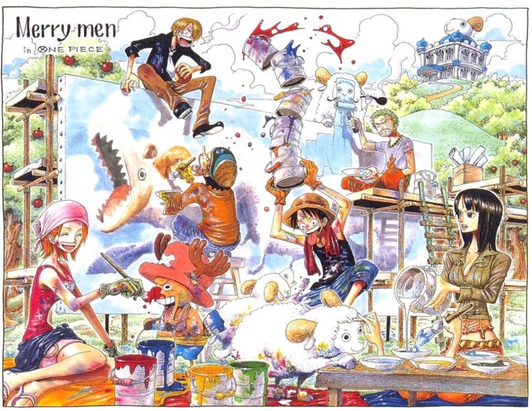 One Piece, Monkey D. Luffy, Sanji, Roronoa Zoro, Nico Robin, Tony Tony Chopper, Nami, Usopp HD Wallpaper Desktop Background