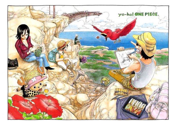 One Piece, Usopp, Nico Robin, Tony Tony Chopper, Monkey D. Luffy, Flowers, Roronoa Zoro HD Wallpaper Desktop Background