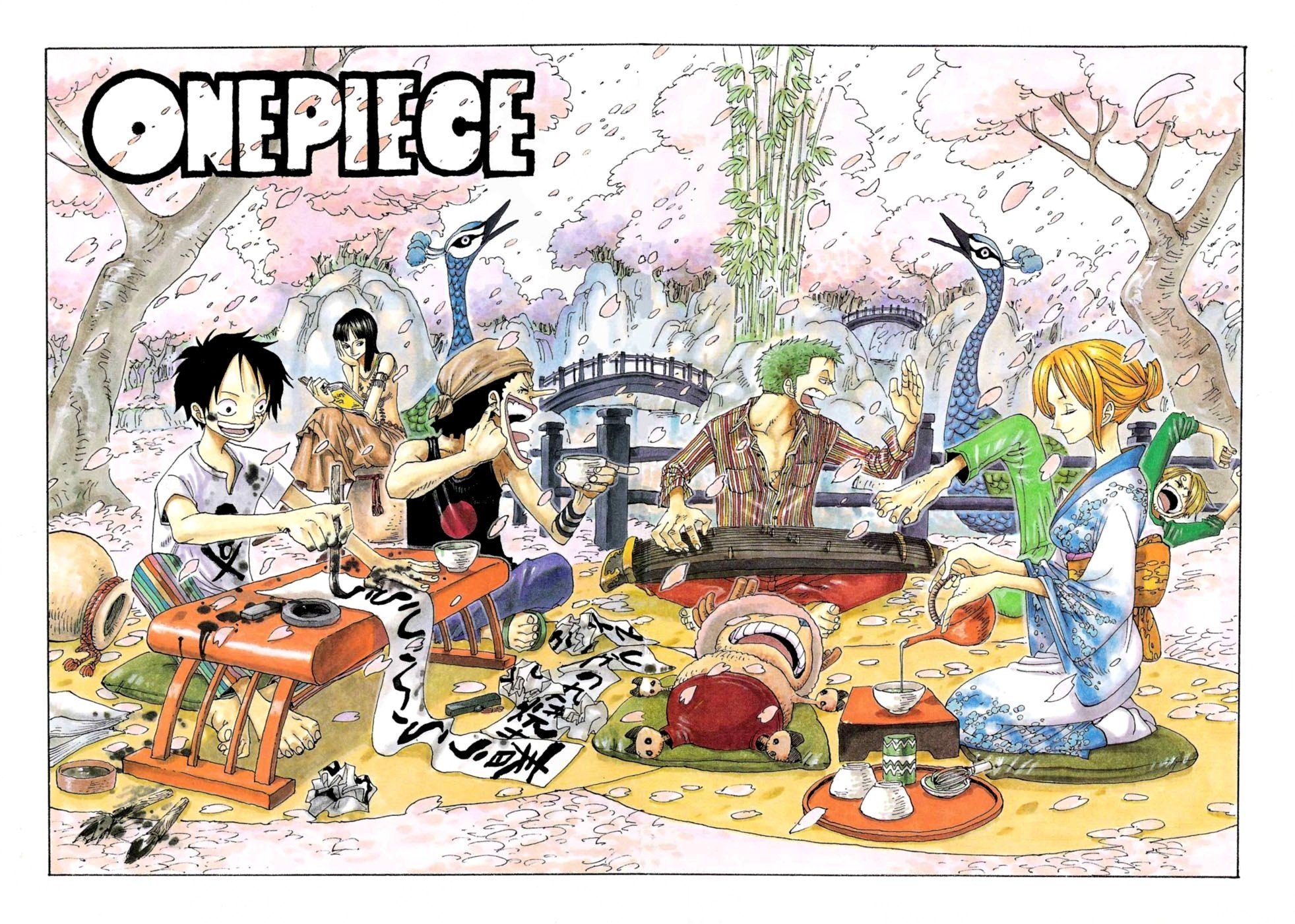 One Piece, Kimono, Usopp, Roronoa Zoro, Monkey D. Luffy, Nico Robin, Sanji Wallpaper