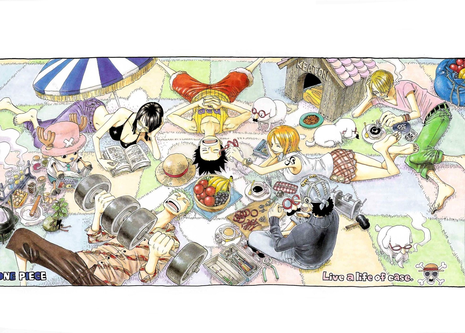 One Piece, Roronoa Zoro, Sanji, Nico Robin, Monkey D. Luffy, Usopp, Fruit Wallpaper
