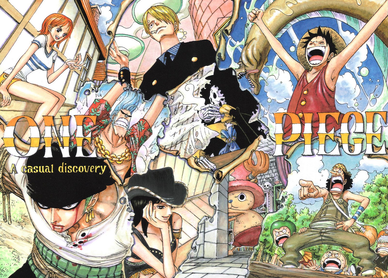 One Piece, Nami, Sanji, Roronoa Zoro, Franky, Brook, Usopp, Nico Robin, Monkey D. Luffy Wallpaper