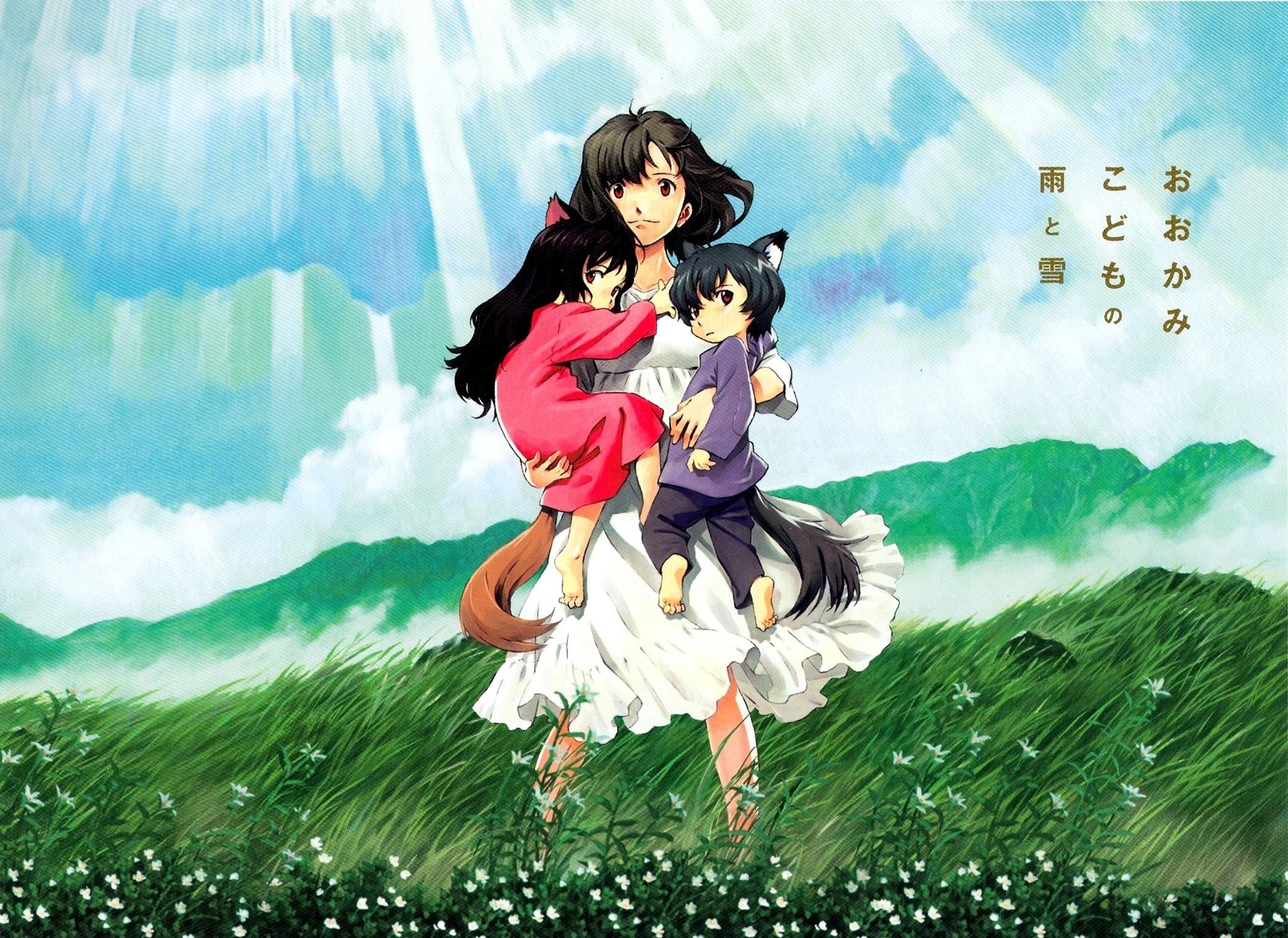 Wolf Children, Sunlight, Flowers, Anime Wallpaper