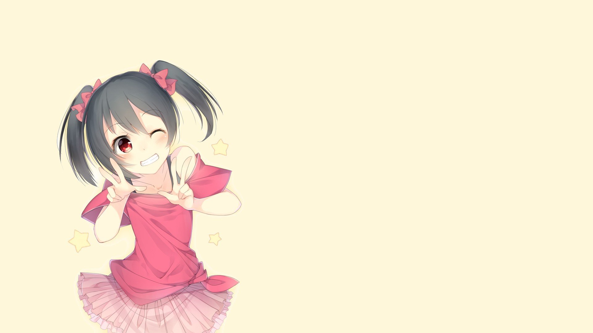 anime, Anime girls, Simple background, Love Live!, Yazawa Nico, Twintails HD  Wallpapers / Desktop and Mobile Images & Photos
