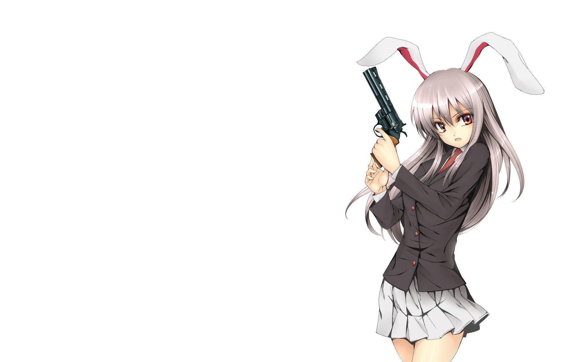 anime, Anime girls, Gun, Touhou, Reisen Udongein Inaba HD Wallpapers
