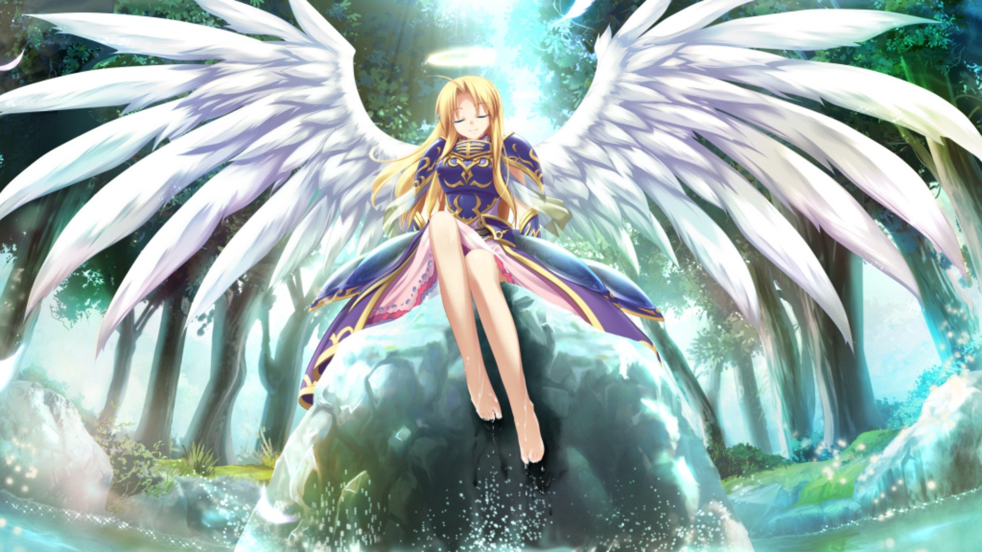 Melodiana, Angel, Wings, Kamidori Alchemy Meister Wallpaper
