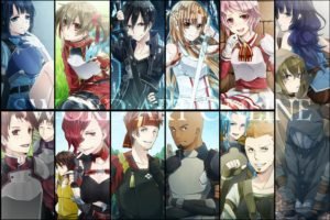 Sword Art Online, Kirigaya Kazuto, Yuuki Asuna, Ayano Keiko, Shinozaki Rika, Sachi, Mills Andrew Gilbert, Anime