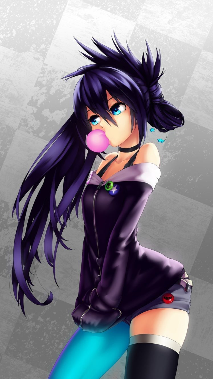 anime girls, Blue eyes, Black hair HD Wallpaper Desktop Background
