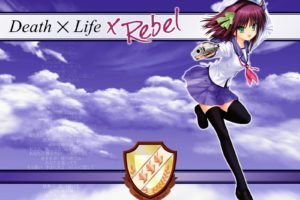 Angel Beats!, Anime girls, Nakamura Yuri, School uniform, Pink hair, Sky, Logo