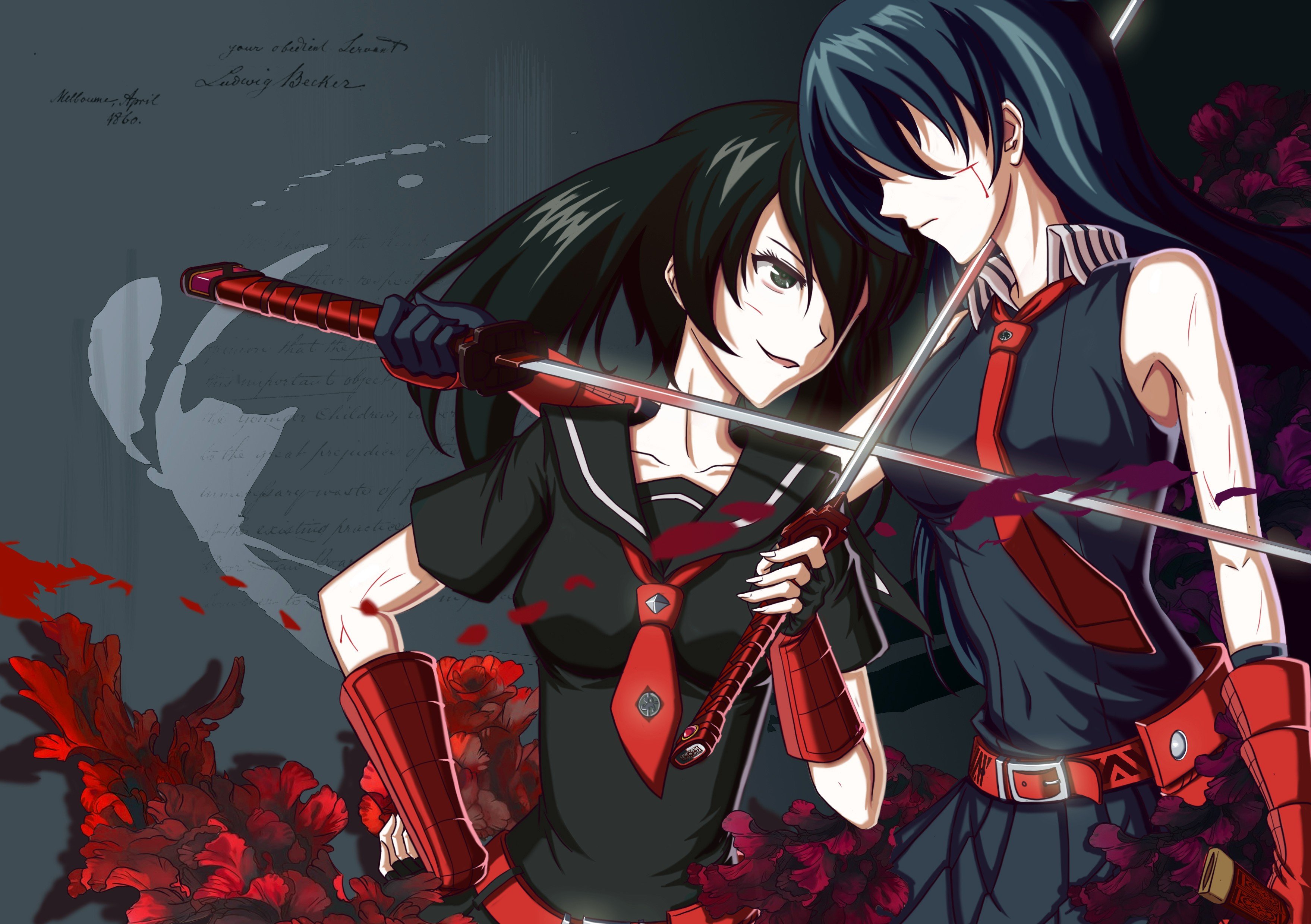 Akame ga Kill!, Akame, Kurome, Sword Wallpaper