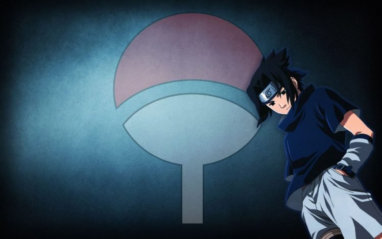 Uchiha Sasuke, Blue, Standing, Anime boys HD Wallpaper Desktop Background