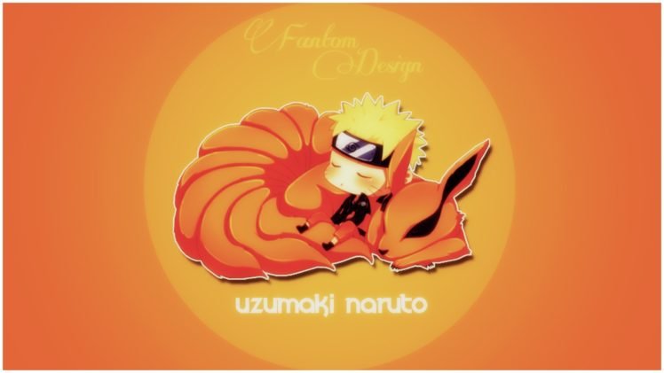 Naruto Shippuuden, Uzumaki Naruto, Kyuubi, Anime, Kurama, Chibi HD Wallpaper Desktop Background