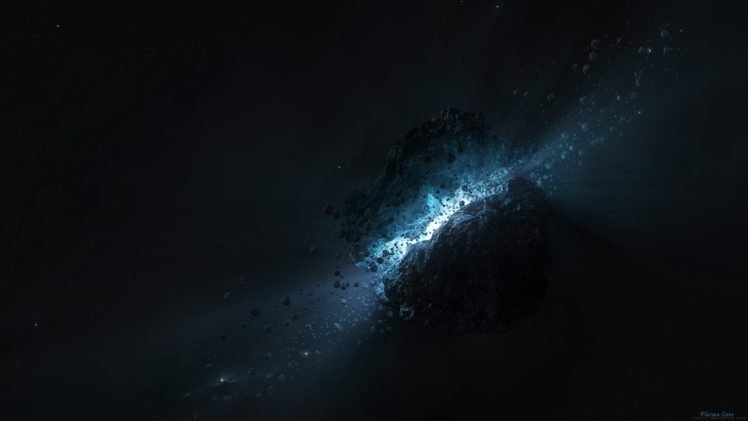 artwork, Space art, Asteroid HD Wallpaper Desktop Background