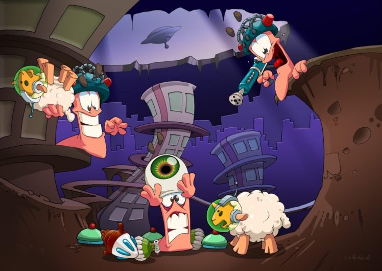 Worms, Worms: A Space Oddity HD Wallpaper Desktop Background