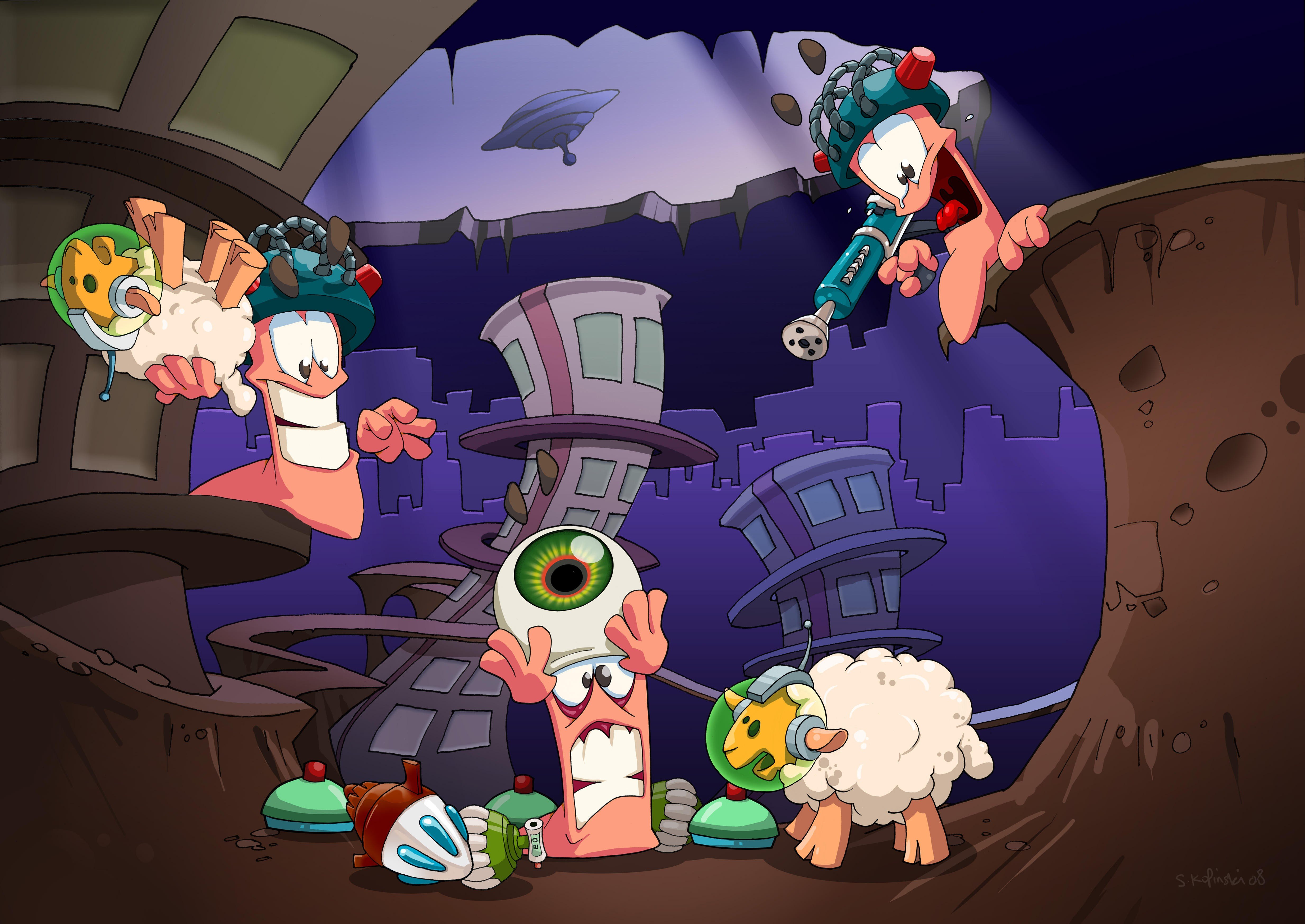 Worms, Worms: A Space Oddity Wallpaper