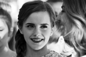 women, Emma Watson, Monochrome, Face, Braids