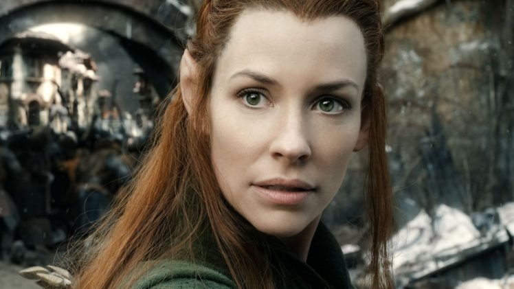 The Hobbit, Tauriel, Face, Redhead, Movies, Women, Evangeline Lilly, Green eyes, The Hobbit: The Battle of the Five Armies HD Wallpaper Desktop Background