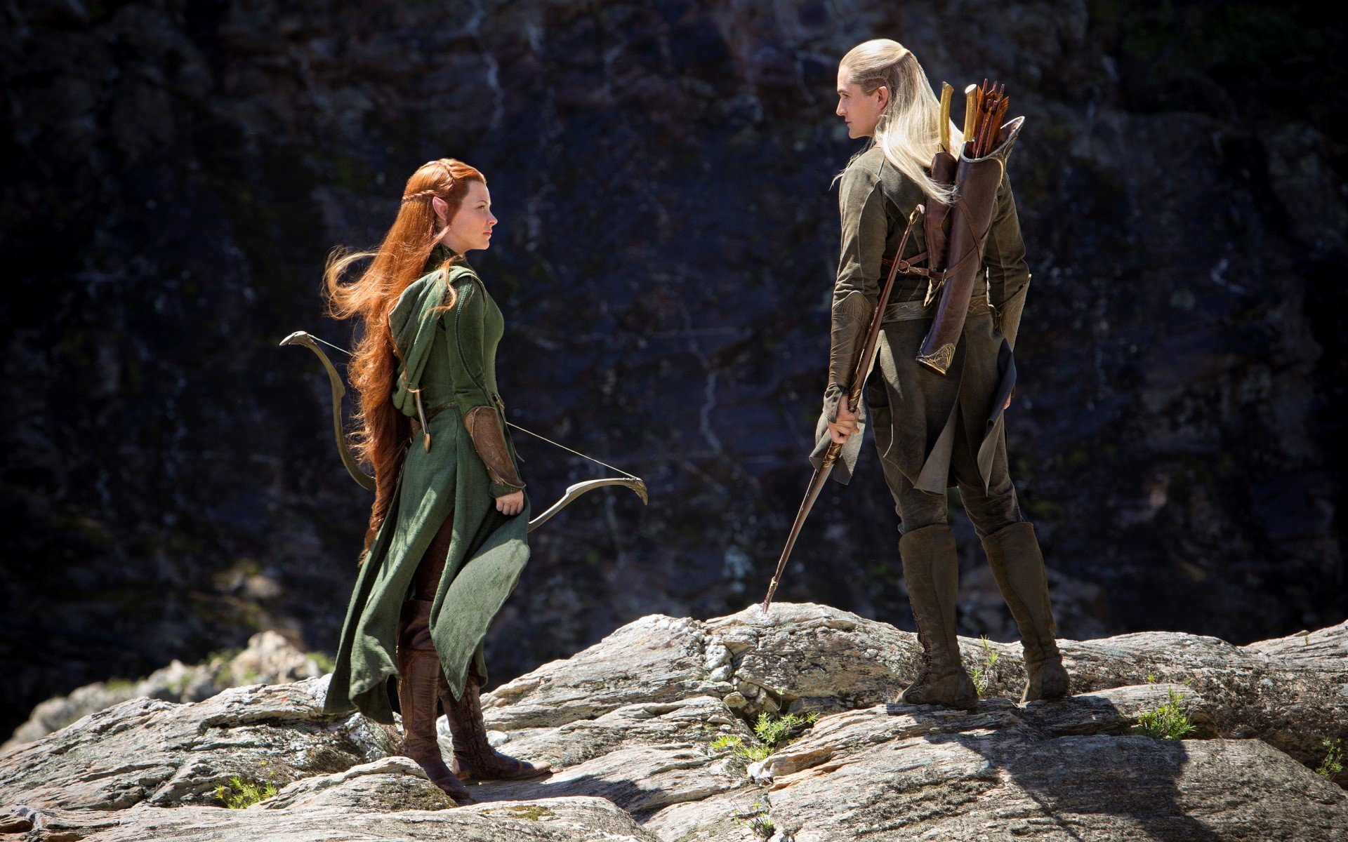 The Hobbit, Tauriel, Legolas, Redhead, Movies, Evangeline Lilly, Orlando  Bloom, The Hobbit: The Desolation of Smaug HD Wallpapers / Desktop and  Mobile Images & Photos