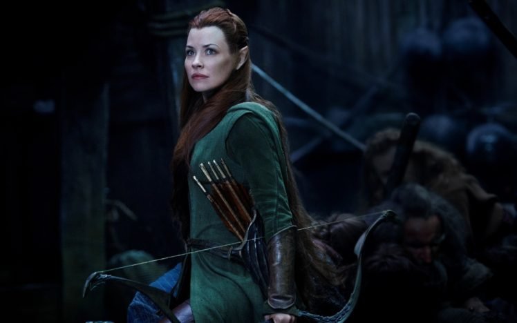 The Hobbit, Tauriel, Redhead, Women, Movies, Evangeline Lilly, Hair bows, The Hobbit: The Battle of the Five Armies HD Wallpaper Desktop Background