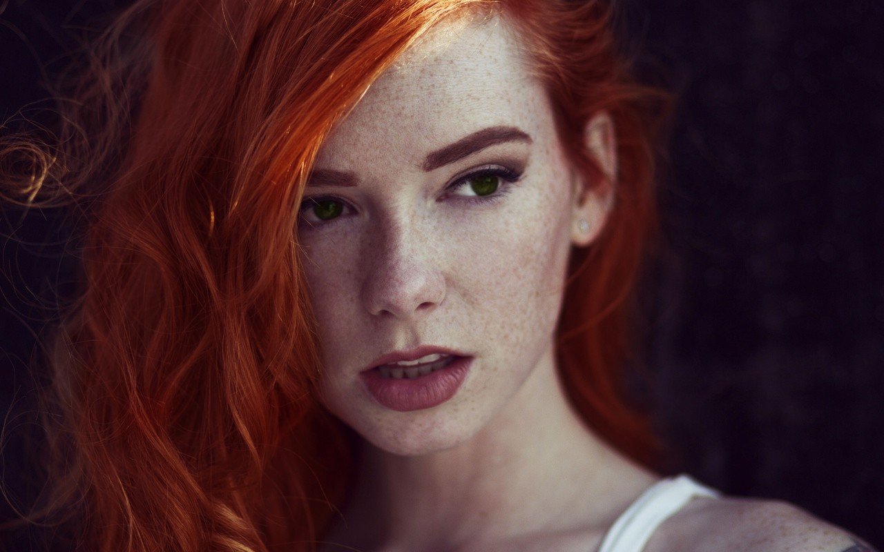 women, Face, Photo manipulation, Redhead, Freckles, Hattie Watson Wallpaper