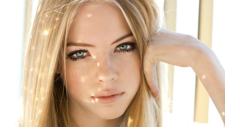 women, Face, Blonde, Blue eyes HD Wallpaper Desktop Background