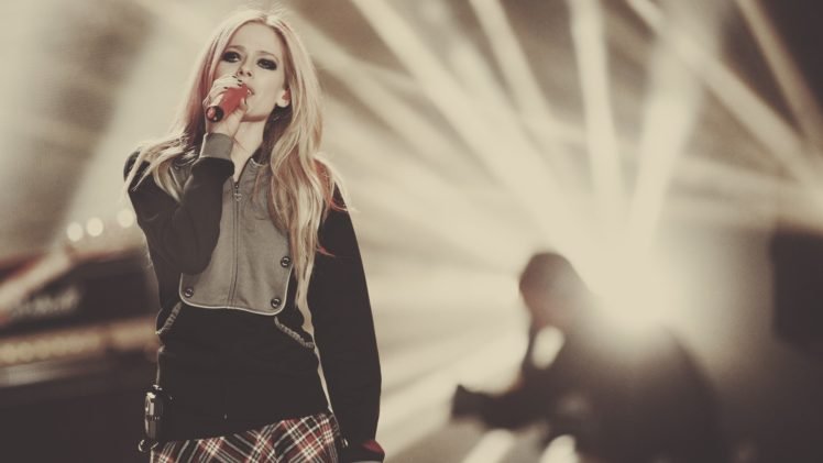 Avril Lavigne, Women, Blonde, Filter, Singing HD Wallpaper Desktop Background