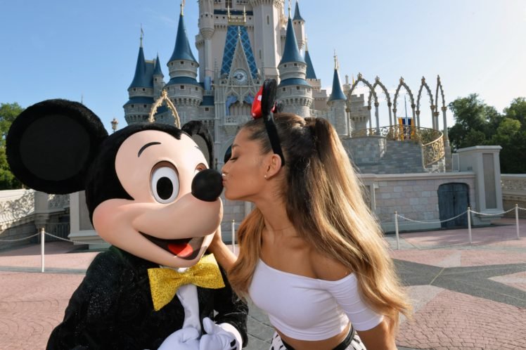 women, Mickey Mouse, Ariana Grande HD Wallpaper Desktop Background