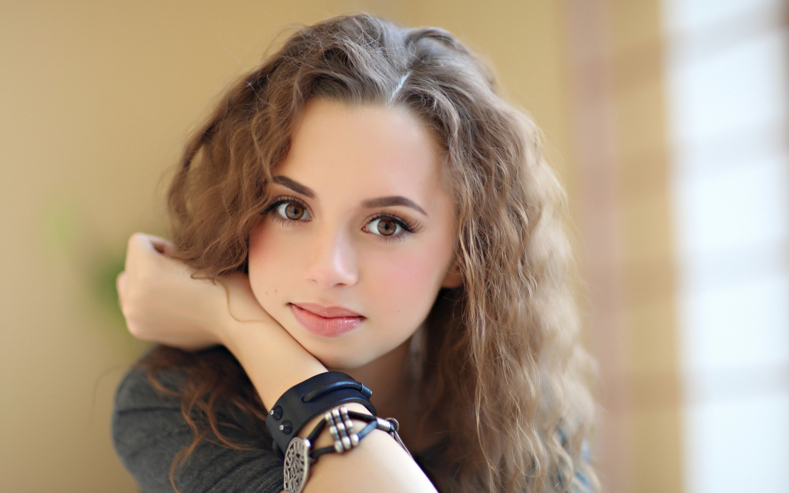 Girl With Brown Curly Hair