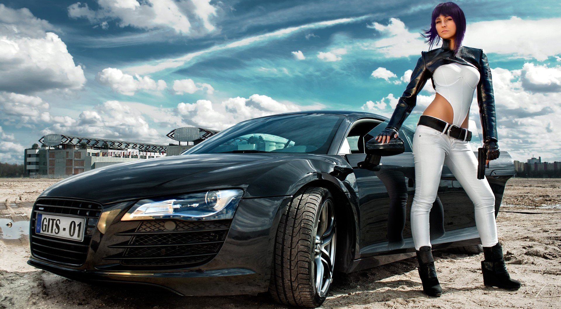 model, Cosplay, Ghost in the Shell, Car Wallpaper