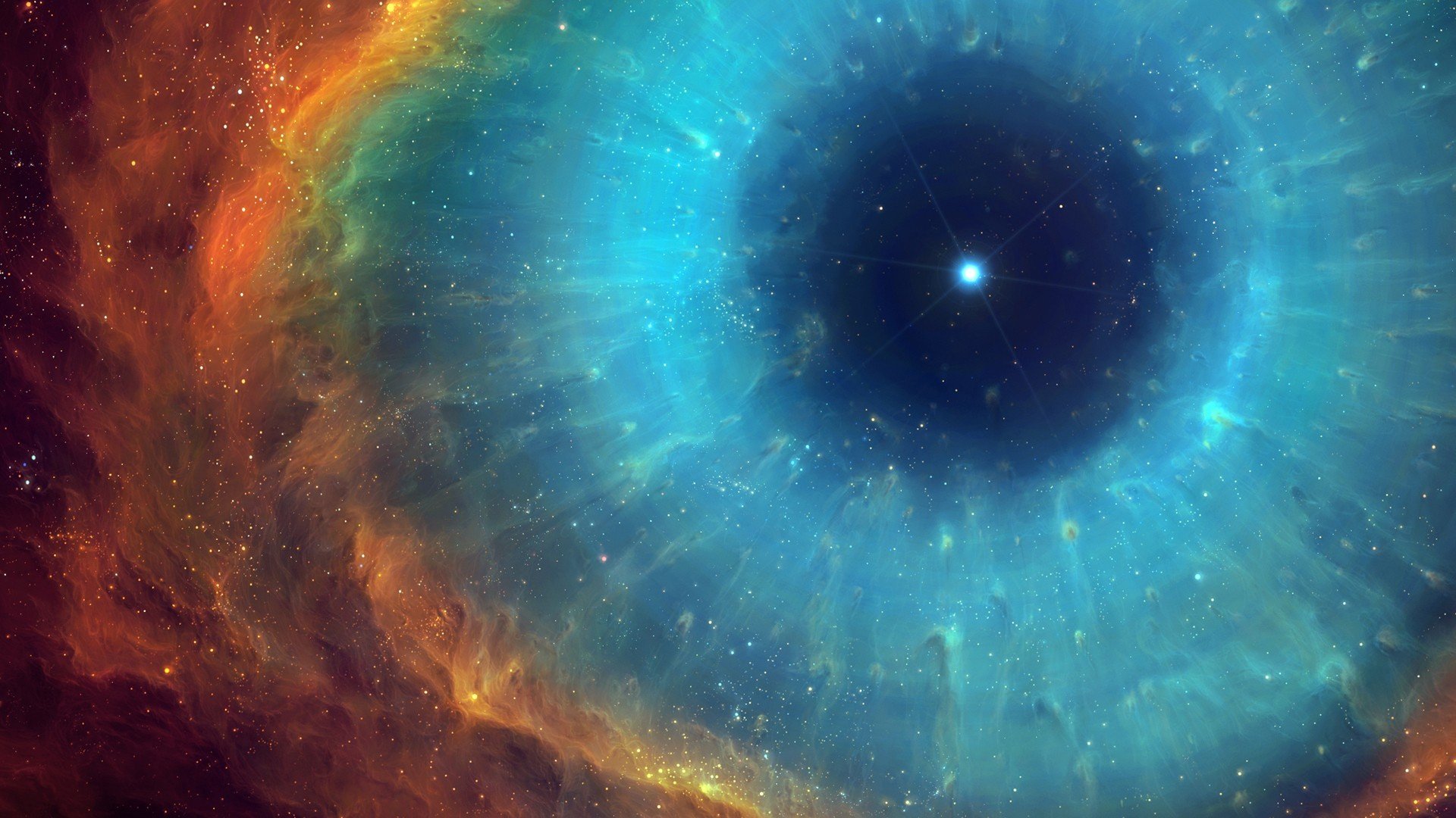 eyes, TylerCreatesWorlds, Universe, Nebula, Helix nebula, Space, Stars, Space art, Digital art Wallpaper