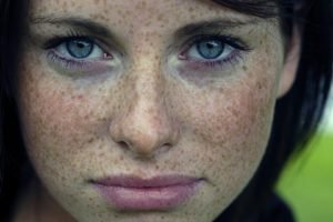 freckles, Women, Face, Brunette