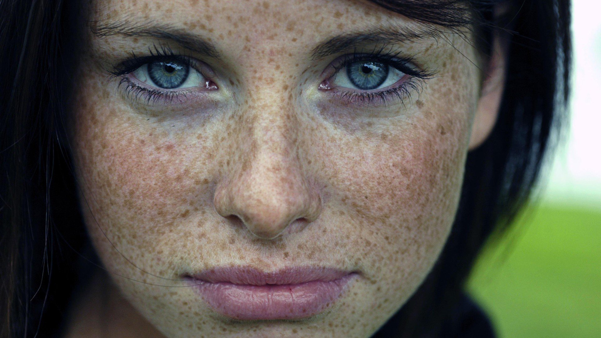 freckles, Women, Face, Brunette Wallpaper