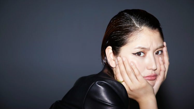 Masami Nagasawa, Wet hair, Simple background, Asian, Women HD Wallpaper Desktop Background