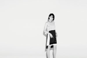 Masami Nagasawa, Simple background, White background, Asian, Women, Polka dots