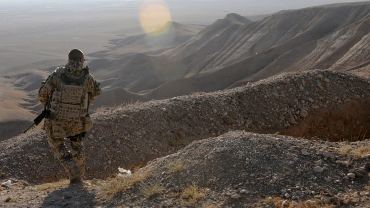 soldier, Military, Gun, Desert, Nature, Landscape, Bundeswehr, ISAF HD Wallpaper Desktop Background