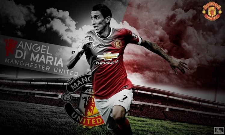 Manchester United, Red devil, Footballers, Ángel Di María HD Wallpaper Desktop Background