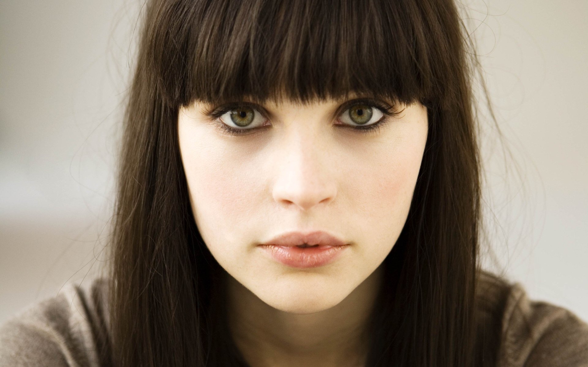 Felicity Jones, Actress, Women, Green eyes, Face Wallpaper