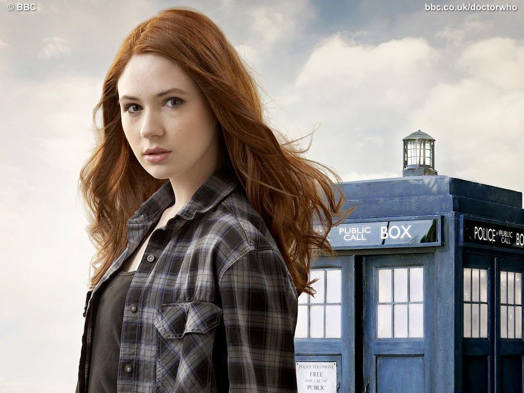 Karen Gillan, Doctor Who, TARDIS, Amy Pond Wallpaper