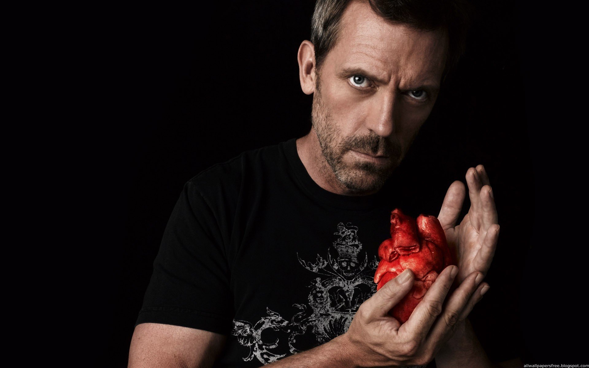 House, M.D., Gregory House, Hugh Laurie, Hearts Wallpaper
