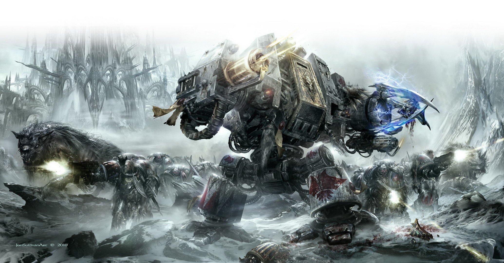 dreadnaught, Space marines, Space wolves Wallpaper